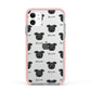 Pomapoo Icon with Name Apple iPhone 11 in White with Pink Impact Case