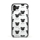 Pomapoo Icon with Name Apple iPhone Xs Impact Case Black Edge on Silver Phone
