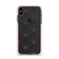 Pomapoo Icon with Name Apple iPhone Xs Max Impact Case Pink Edge on Black Phone