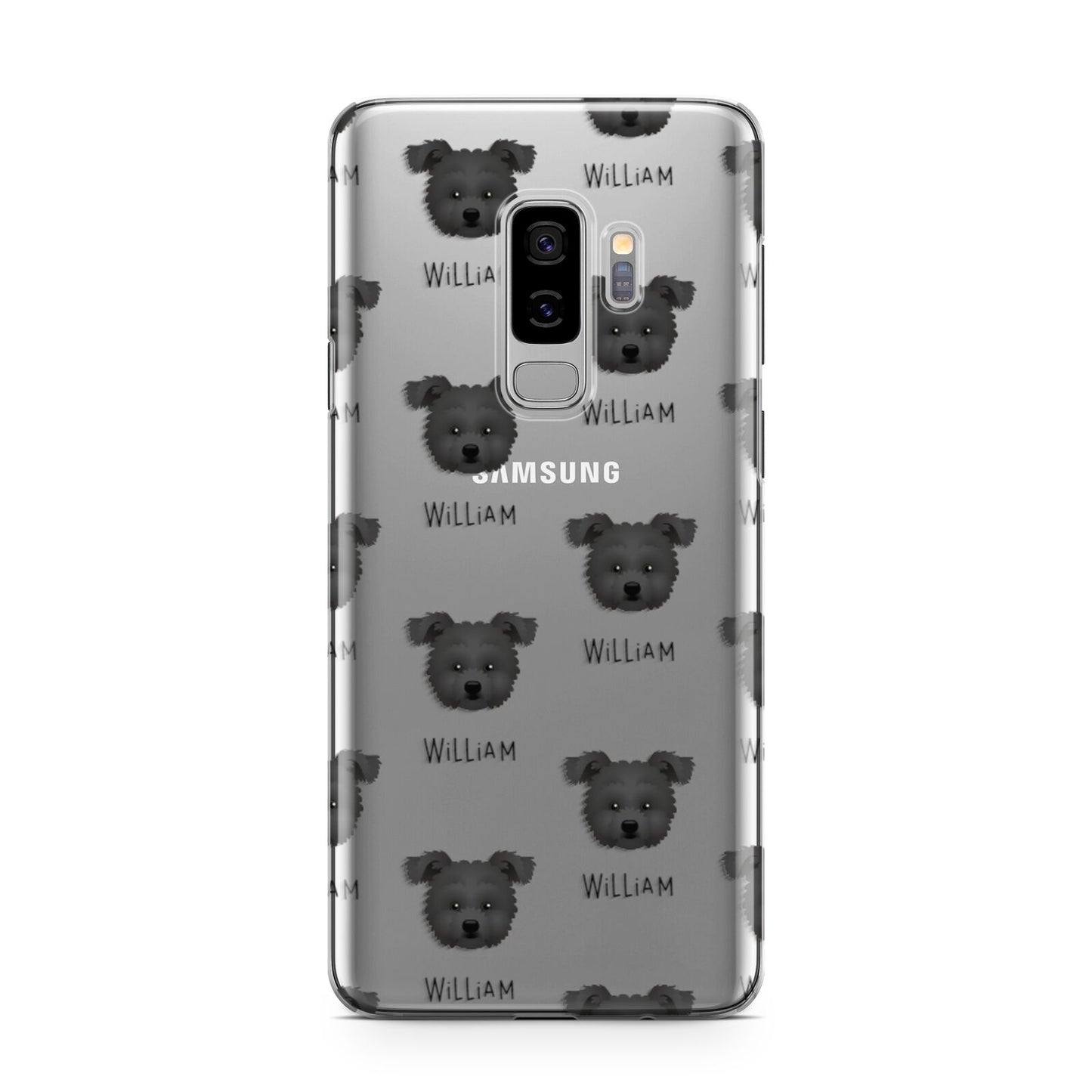 Pomapoo Icon with Name Samsung Galaxy S9 Plus Case on Silver phone