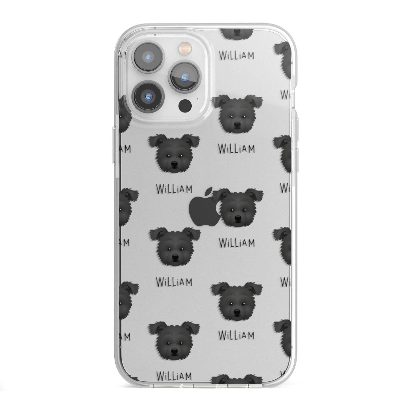 Pomapoo Icon with Name iPhone 13 Pro Max TPU Impact Case with White Edges