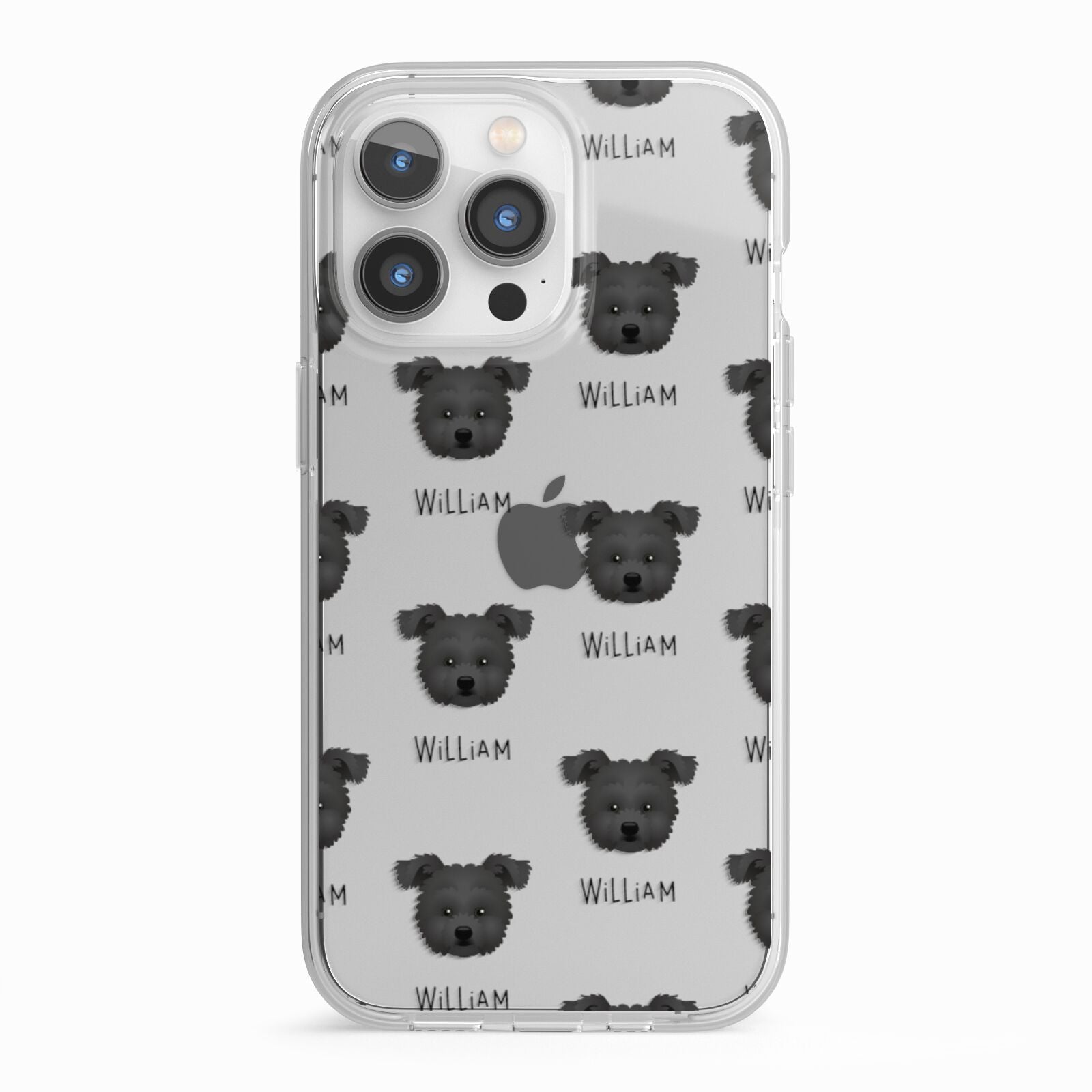 Pomapoo Icon with Name iPhone 13 Pro TPU Impact Case with White Edges
