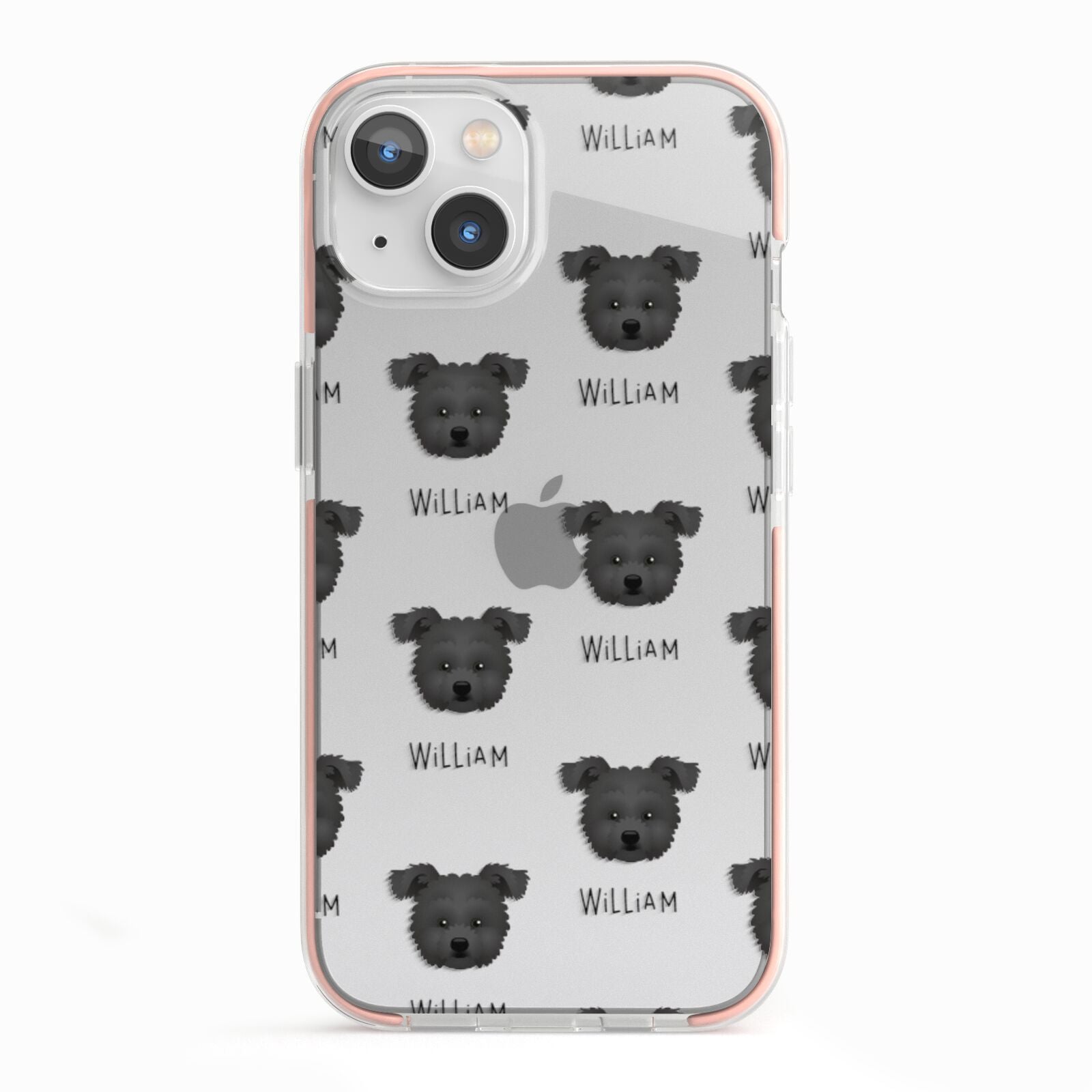 Pomapoo Icon with Name iPhone 13 TPU Impact Case with Pink Edges