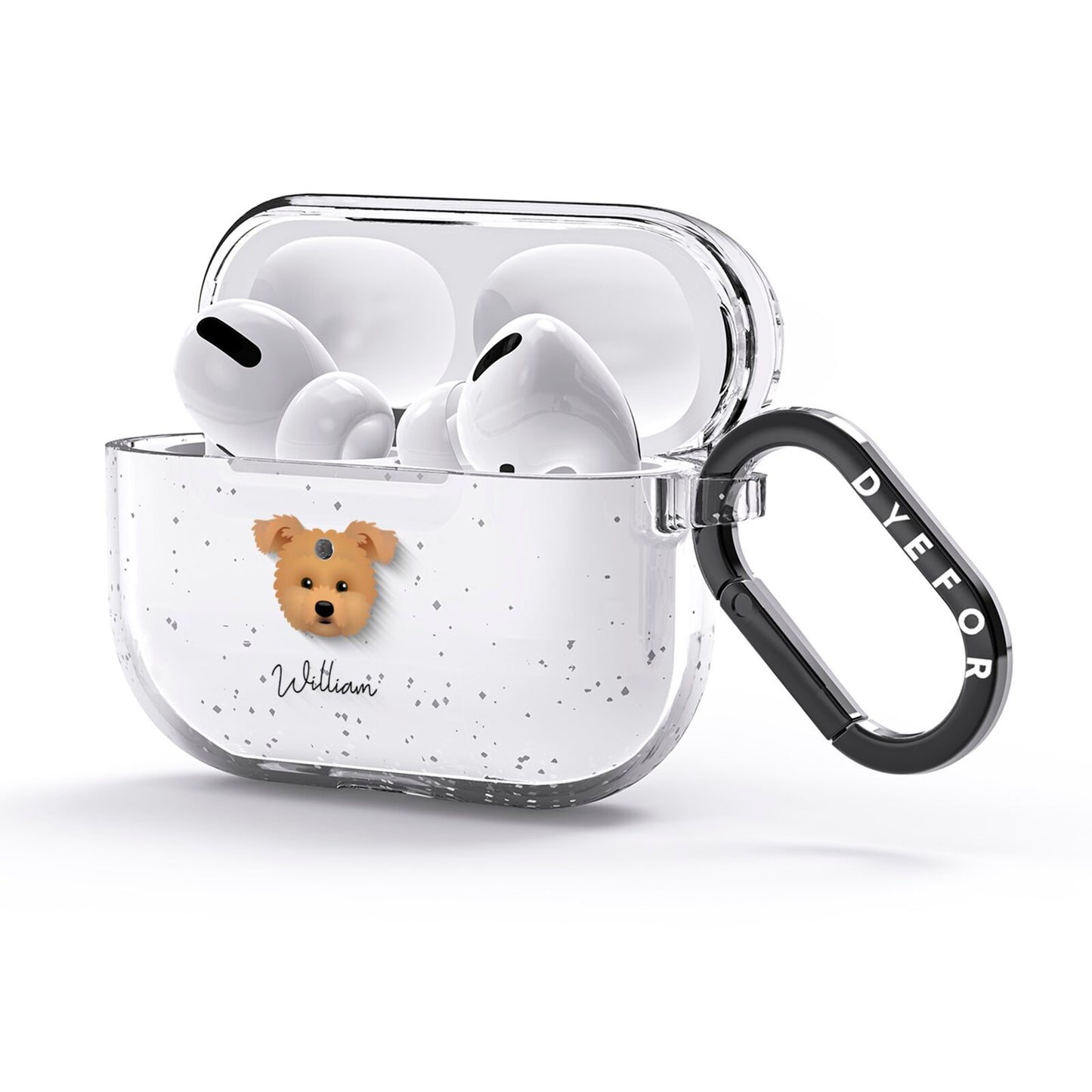 Pomapoo Personalised AirPods Glitter Case 3rd Gen Side Image