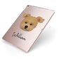 Pomapoo Personalised Apple iPad Case on Rose Gold iPad Side View