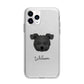 Pomapoo Personalised Apple iPhone 11 Pro Max in Silver with Bumper Case