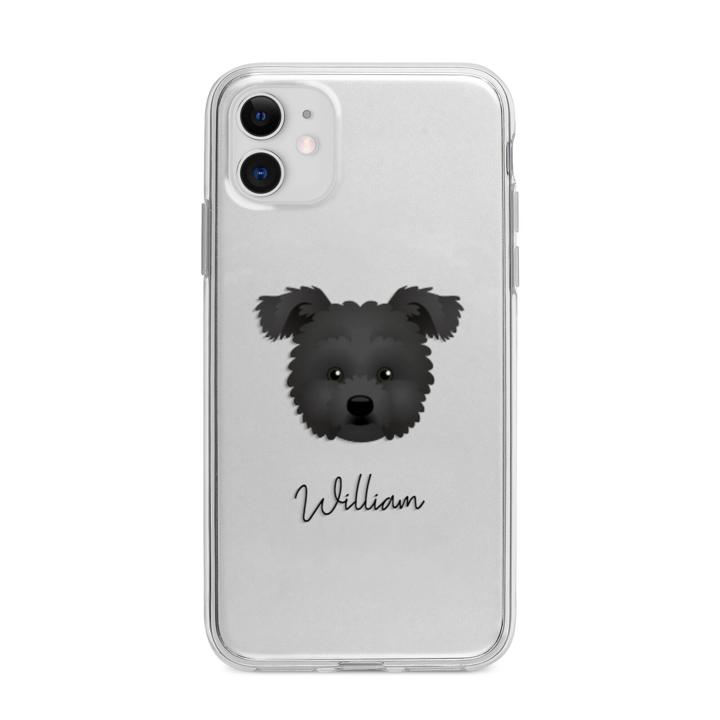 Pomapoo Personalised Apple iPhone 11 in White with Bumper Case