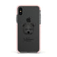 Pomapoo Personalised Apple iPhone Xs Impact Case Pink Edge on Black Phone