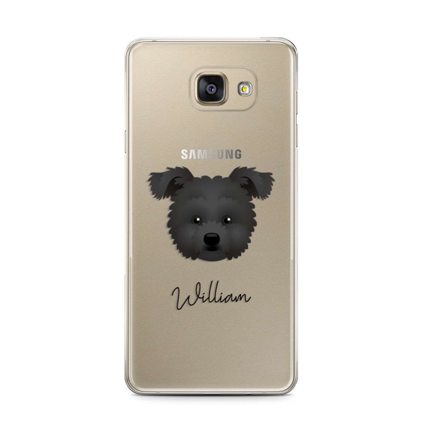 Pomapoo Personalised Samsung Galaxy A7 2016 Case on gold phone