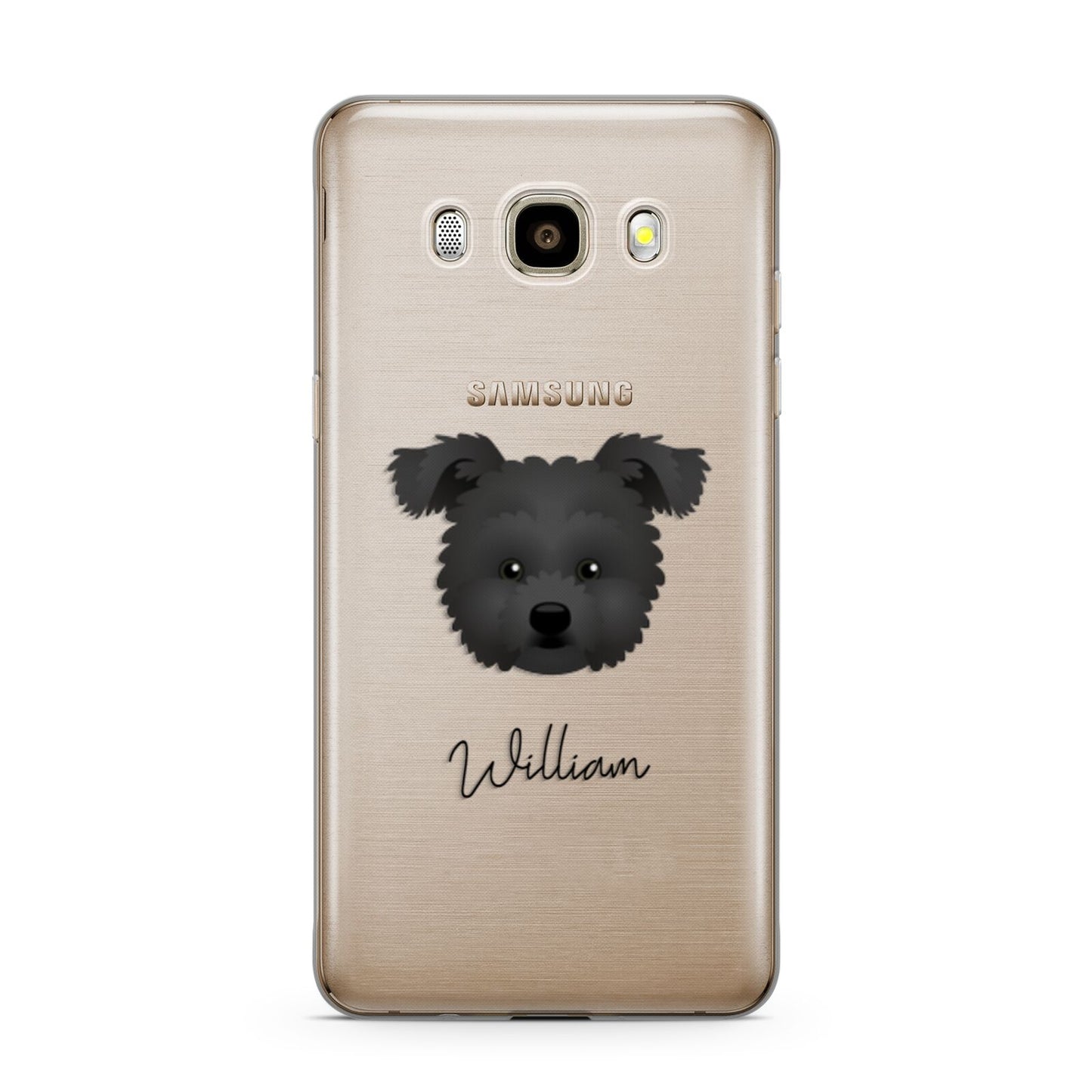 Pomapoo Personalised Samsung Galaxy J7 2016 Case on gold phone