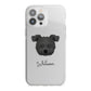 Pomapoo Personalised iPhone 13 Pro Max TPU Impact Case with White Edges
