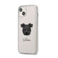 Pomapoo Personalised iPhone 14 Plus Clear Tough Case Starlight Angled Image