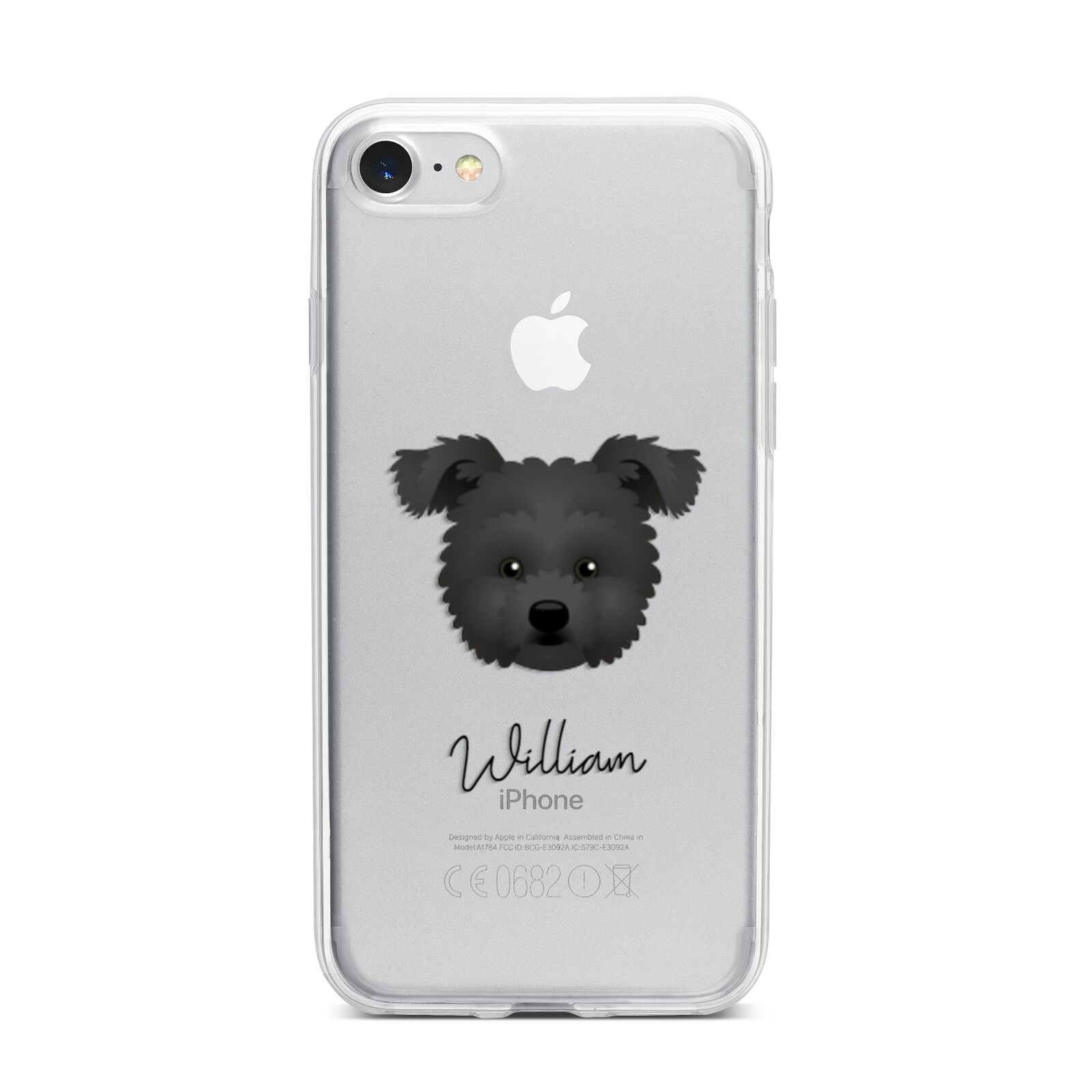 Pomapoo Personalised iPhone 7 Bumper Case on Silver iPhone