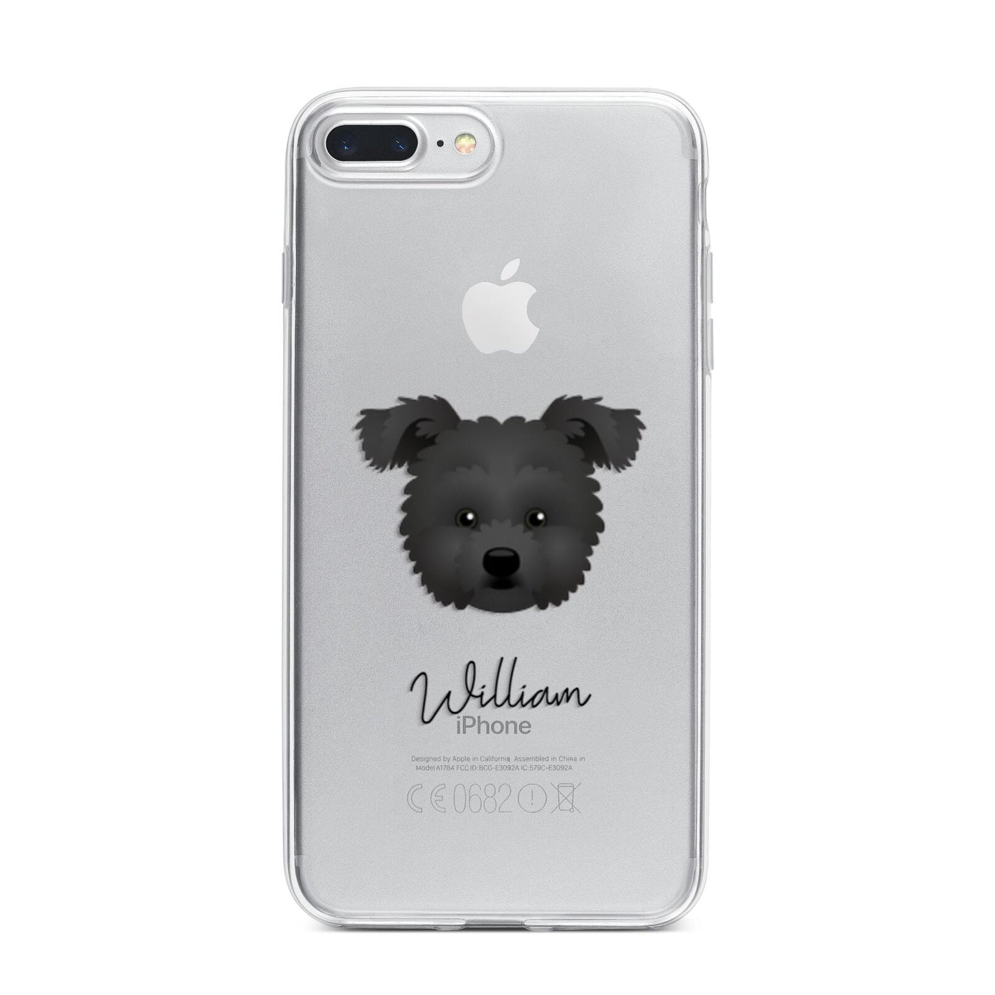 Pomapoo Personalised iPhone 7 Plus Bumper Case on Silver iPhone