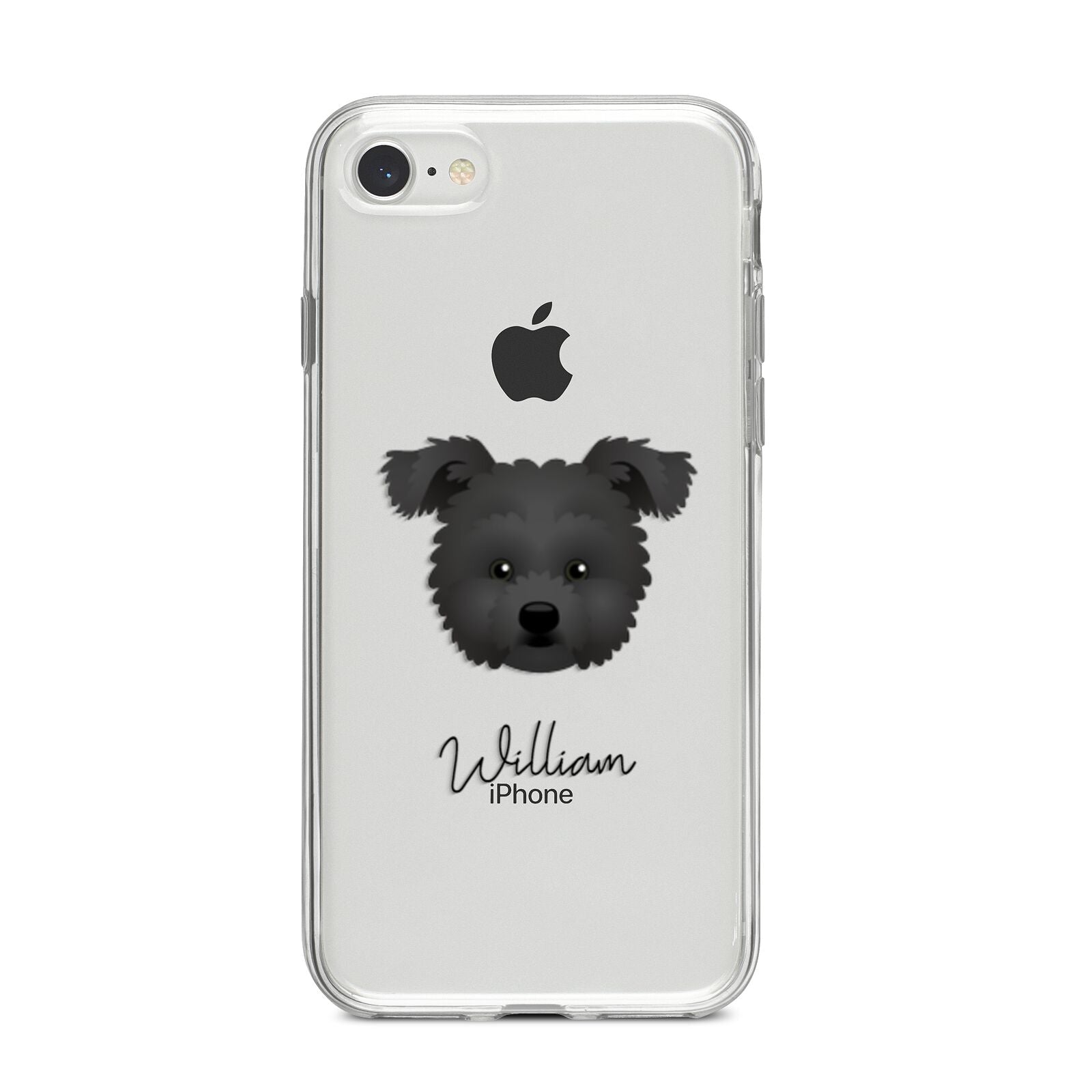 Pomapoo Personalised iPhone 8 Bumper Case on Silver iPhone
