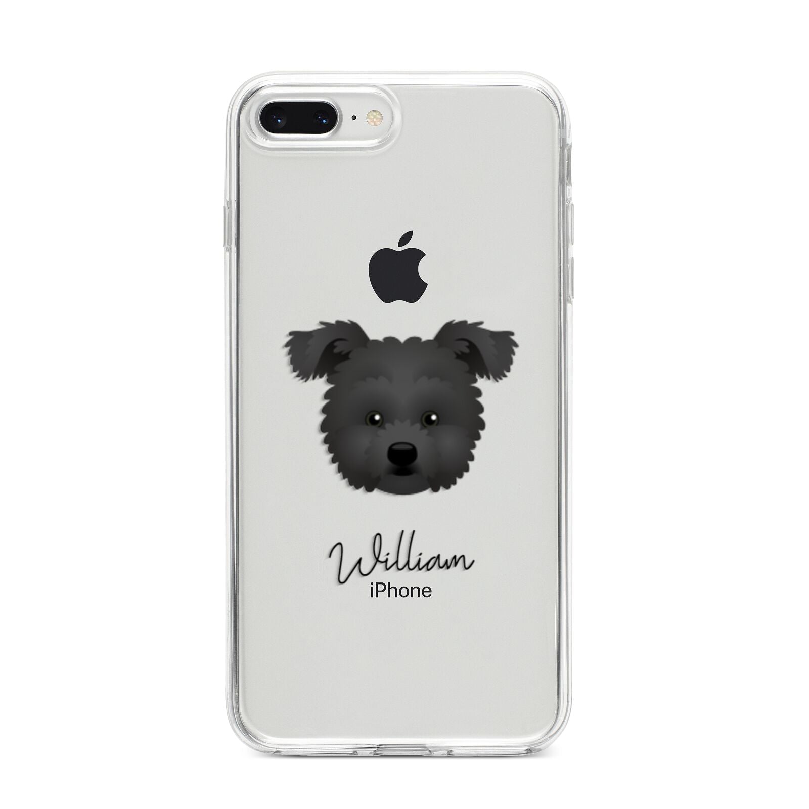 Pomapoo Personalised iPhone 8 Plus Bumper Case on Silver iPhone