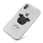 Pomapoo Personalised iPhone X Bumper Case on Silver iPhone