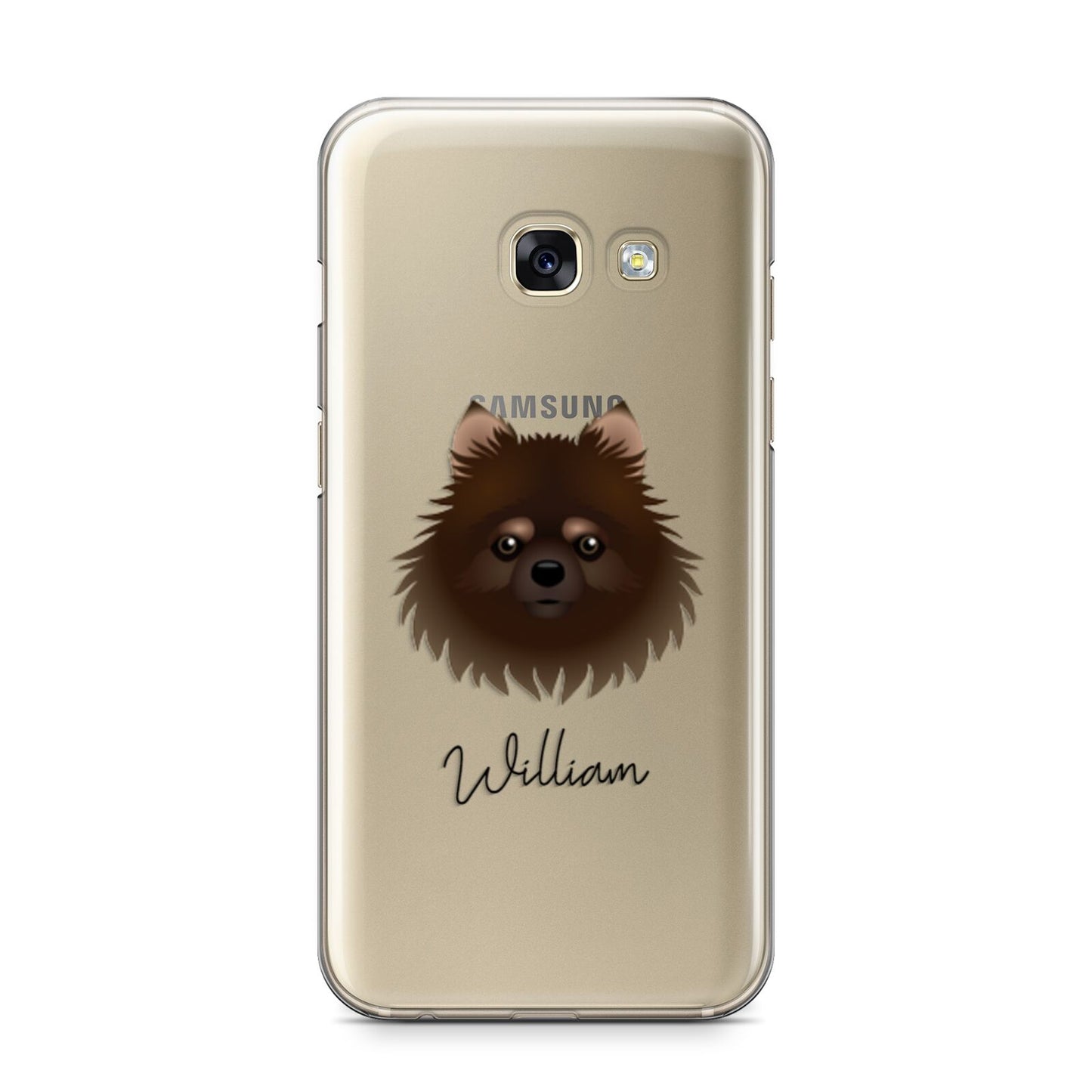 Pomchi Personalised Samsung Galaxy A3 2017 Case on gold phone