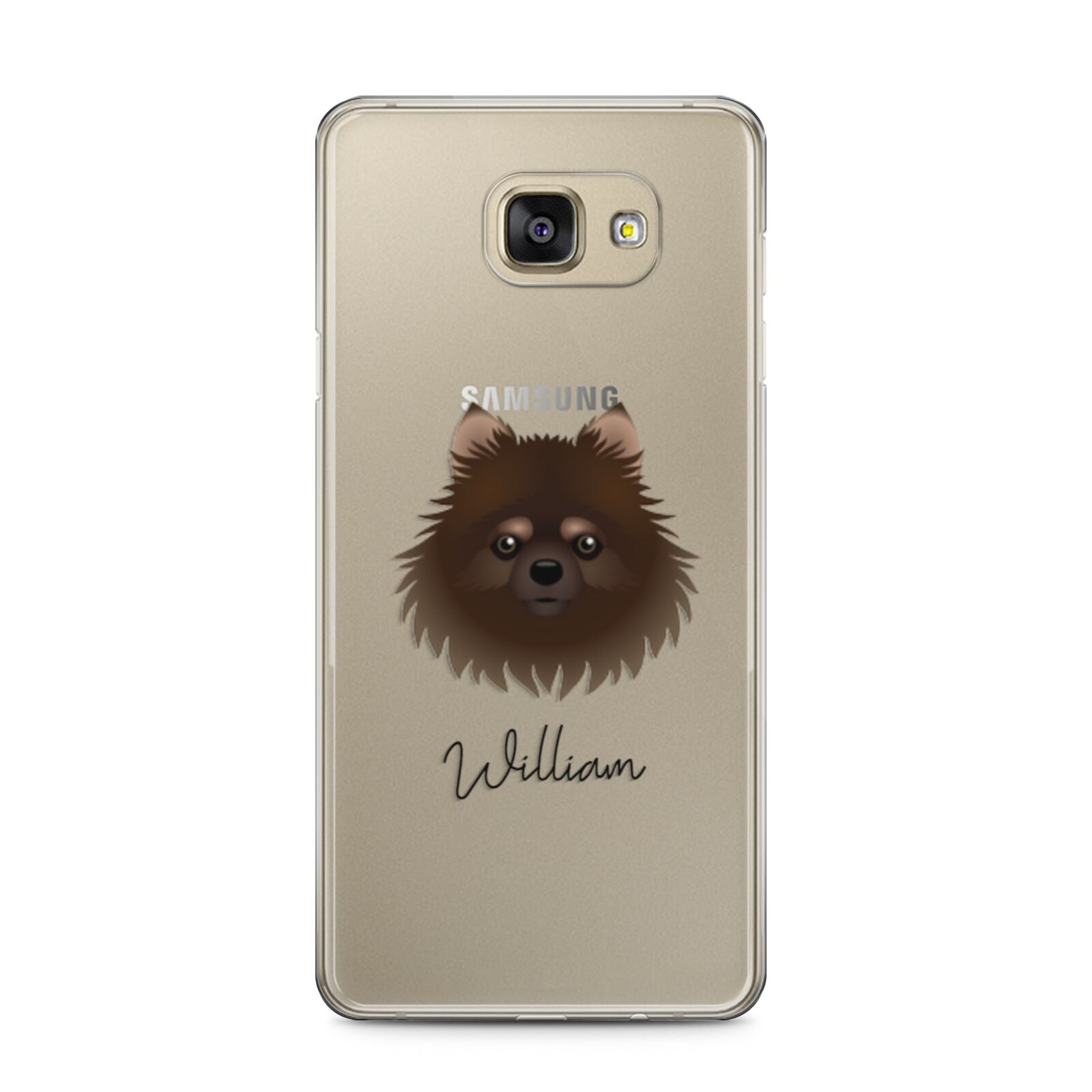 Pomchi Personalised Samsung Galaxy A5 2016 Case on gold phone