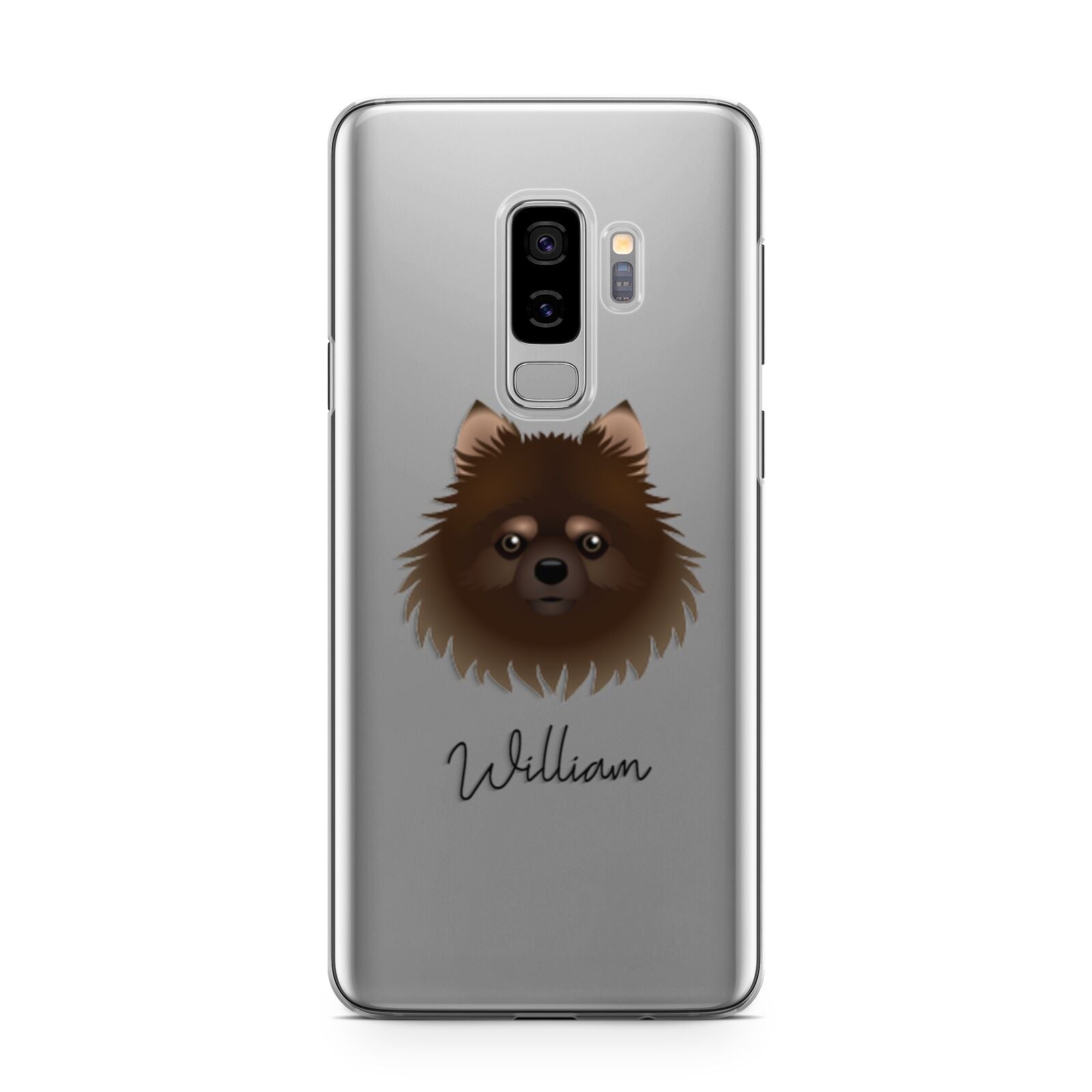 Pomchi Personalised Samsung Galaxy S9 Plus Case on Silver phone