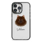 Pomchi Personalised iPhone 14 Pro Max Black Impact Case on Silver phone