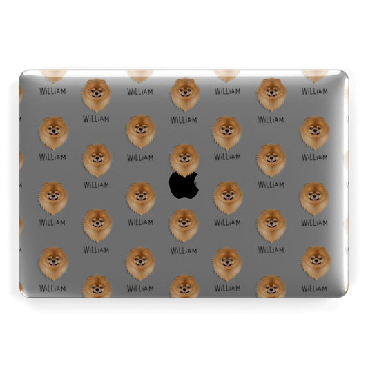 Pomeranian Icon with Name Apple MacBook Case