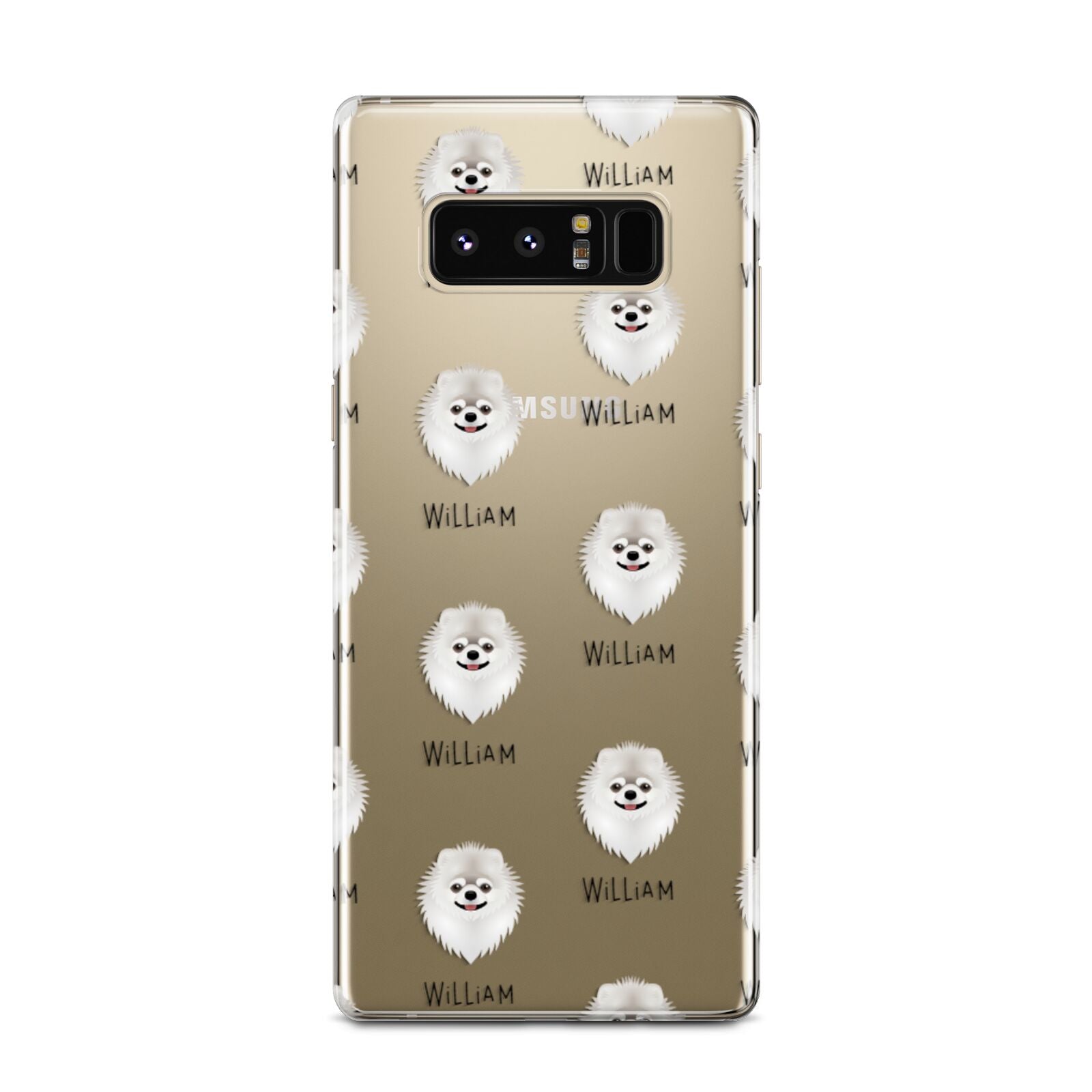 Pomeranian Icon with Name Samsung Galaxy Note 8 Case