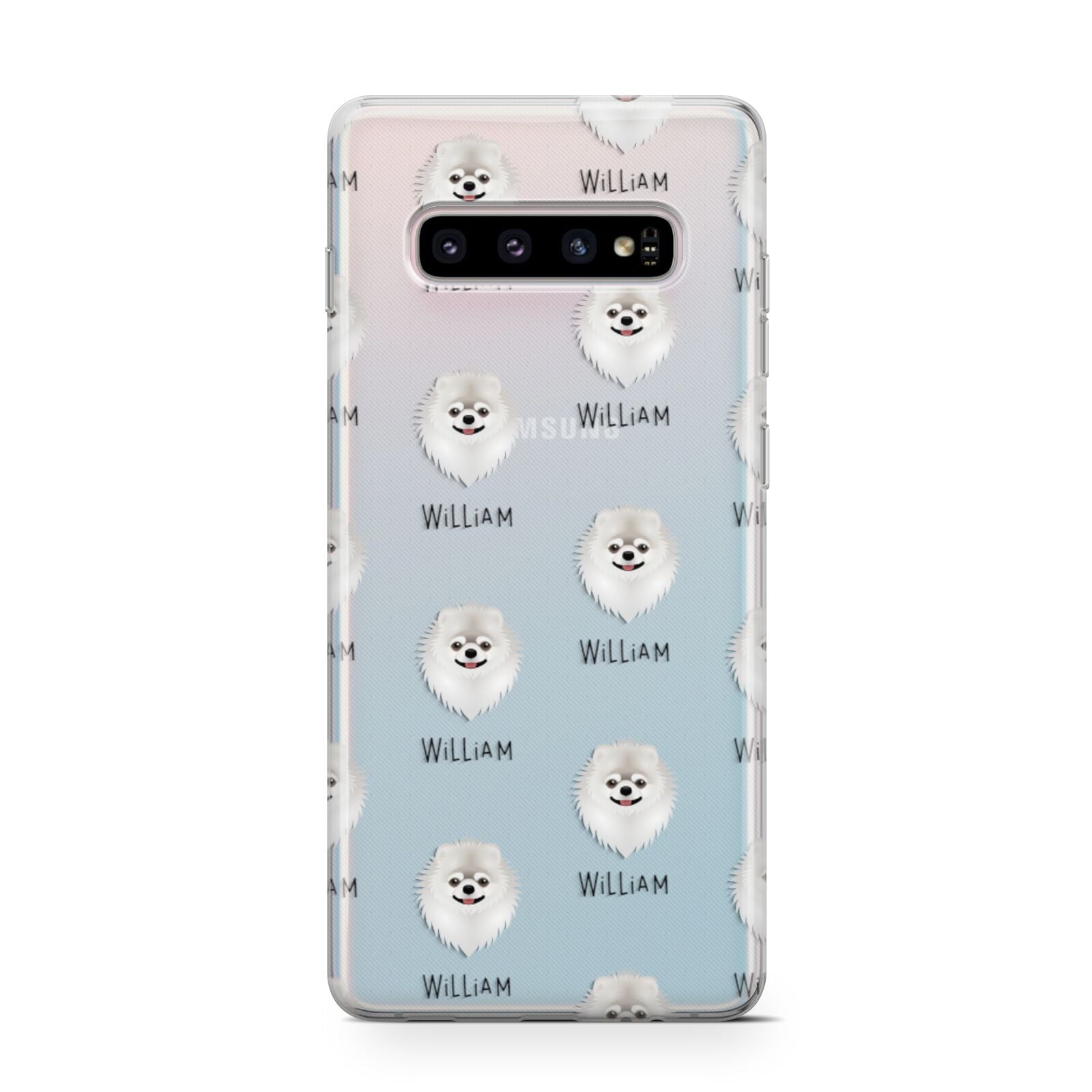 Pomeranian Icon with Name Samsung Galaxy S10 Case