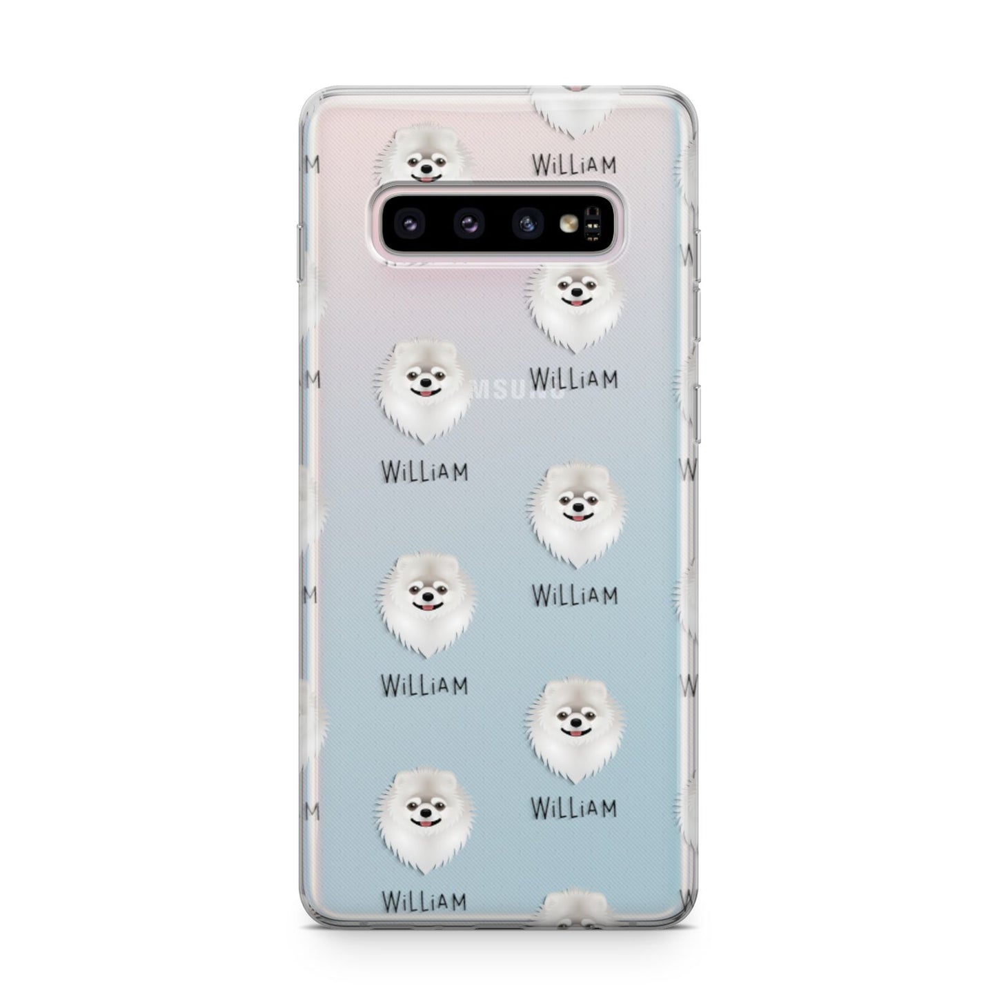 Pomeranian Icon with Name Samsung Galaxy S10 Plus Case