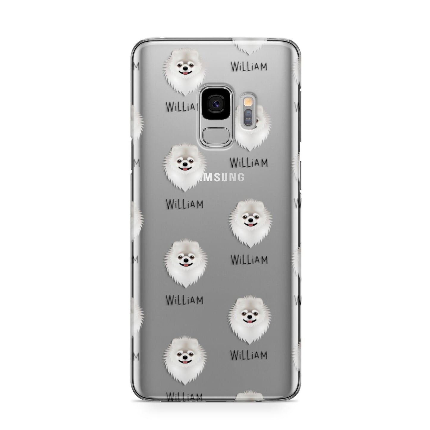 Pomeranian Icon with Name Samsung Galaxy S9 Case