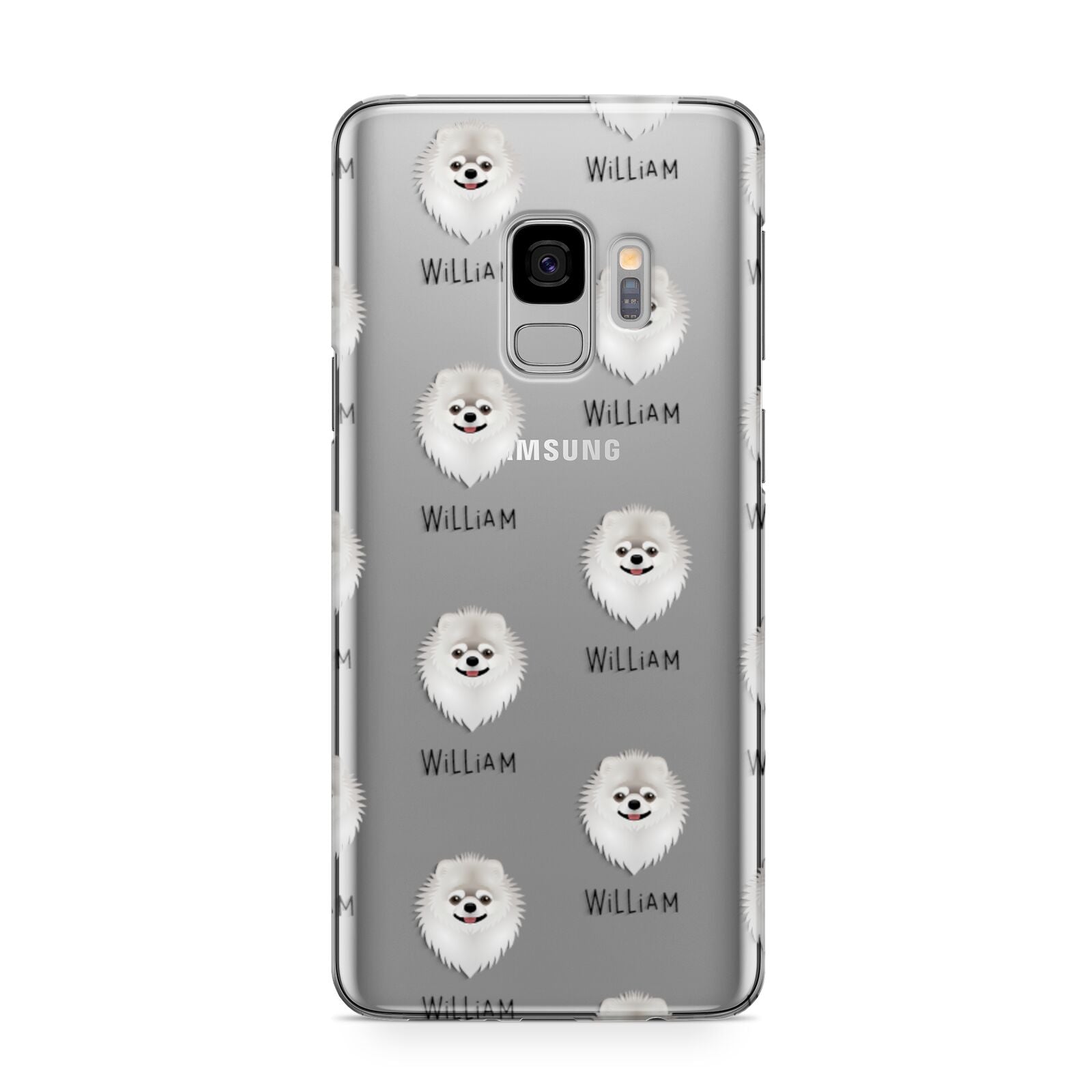 Pomeranian Icon with Name Samsung Galaxy S9 Case