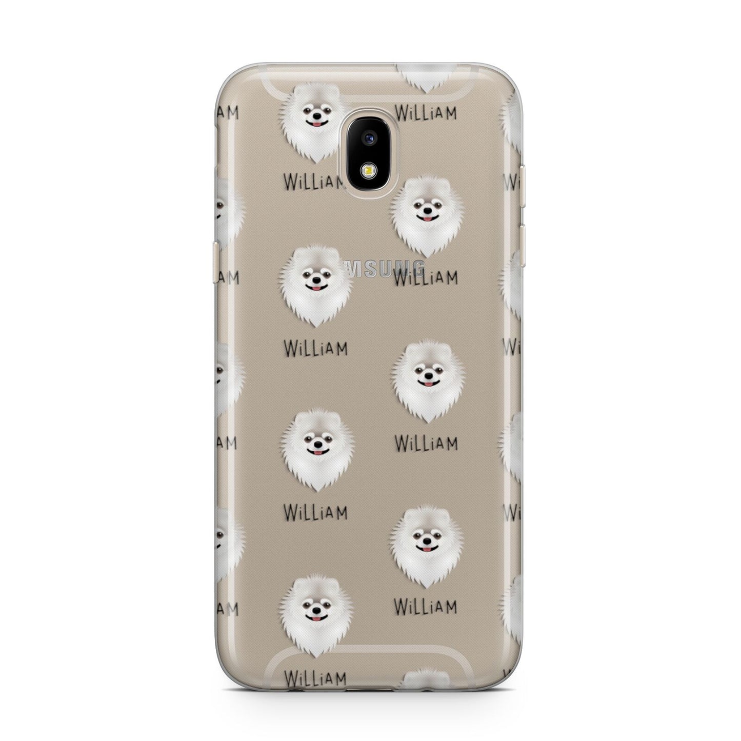 Pomeranian Icon with Name Samsung J5 2017 Case
