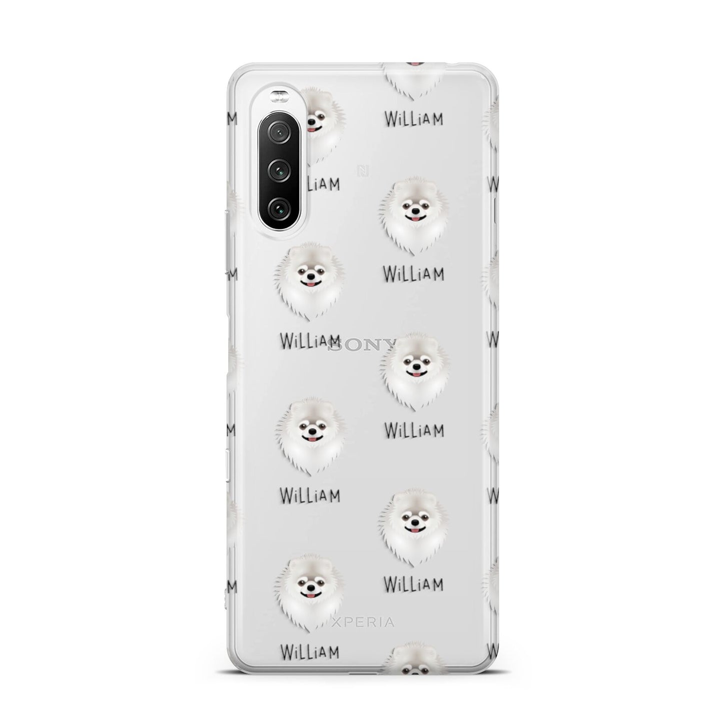 Pomeranian Icon with Name Sony Xperia 10 III Case