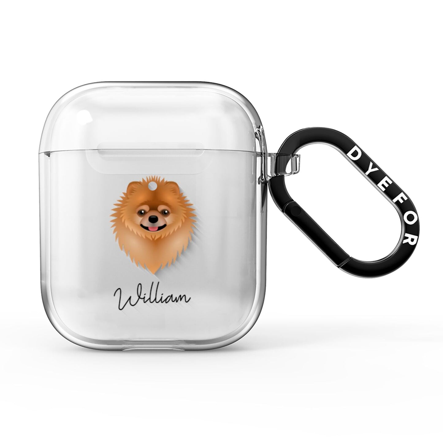 Pomeranian Personalised AirPods Clear Case