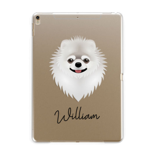 Pomeranian Personalised Apple iPad Gold Case