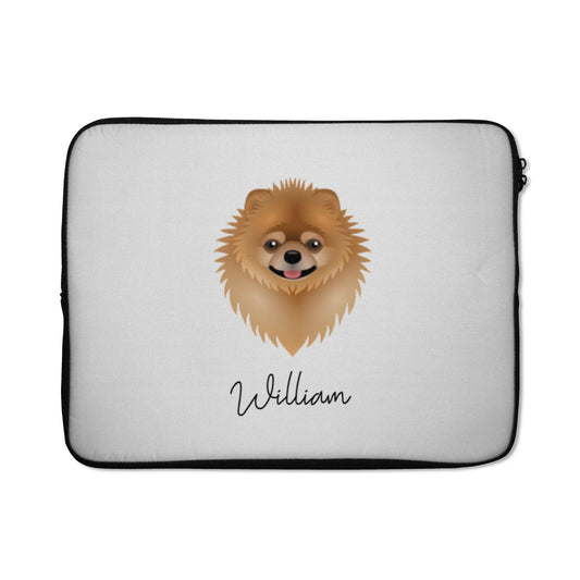 Pomeranian Personalised Laptop Bag with Zip