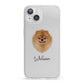 Pomeranian Personalised iPhone 13 Clear Bumper Case
