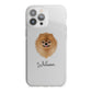 Pomeranian Personalised iPhone 13 Pro Max TPU Impact Case with White Edges