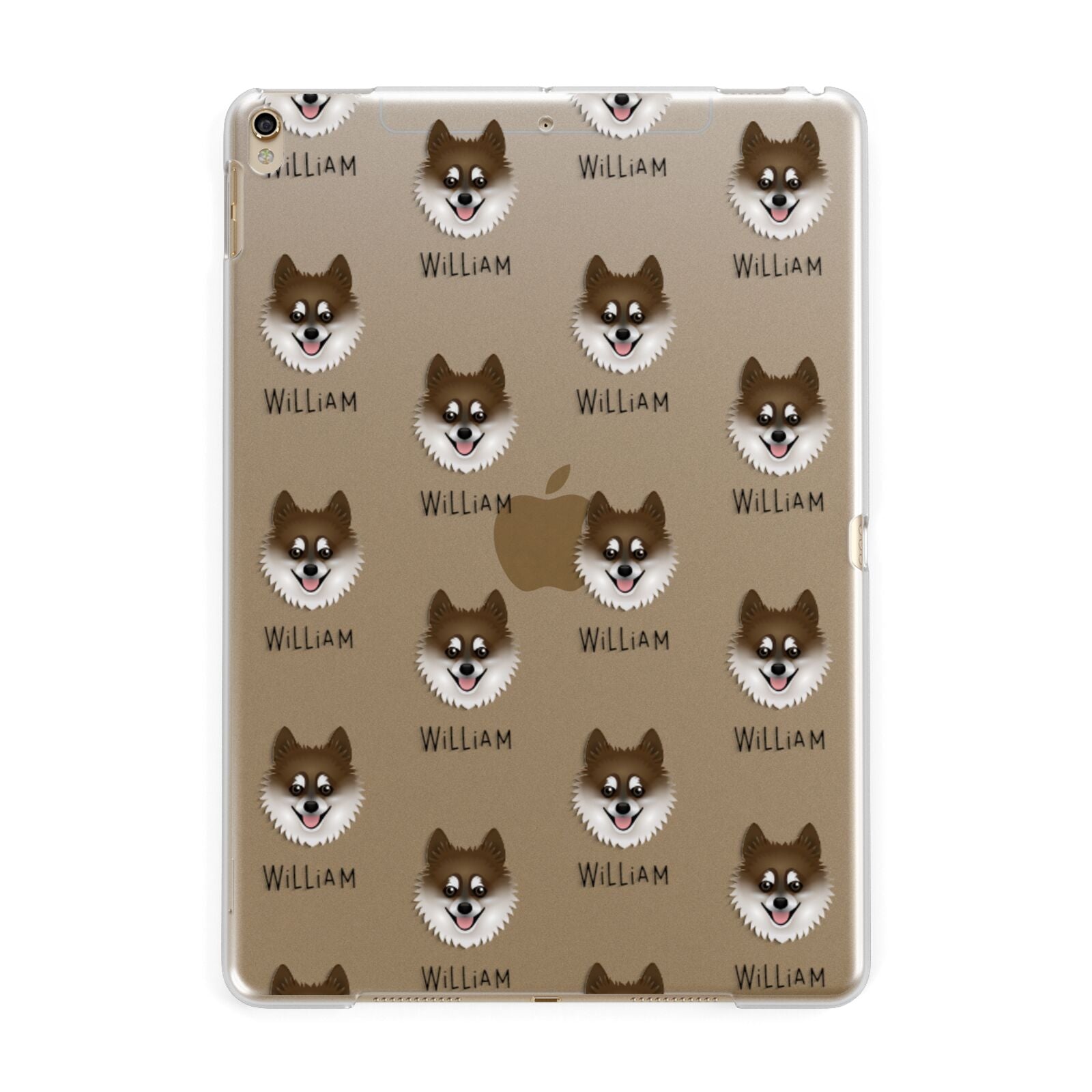 Pomsky Icon with Name Apple iPad Gold Case