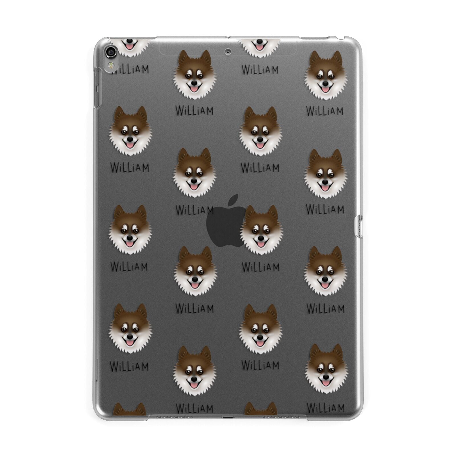 Pomsky Icon with Name Apple iPad Grey Case