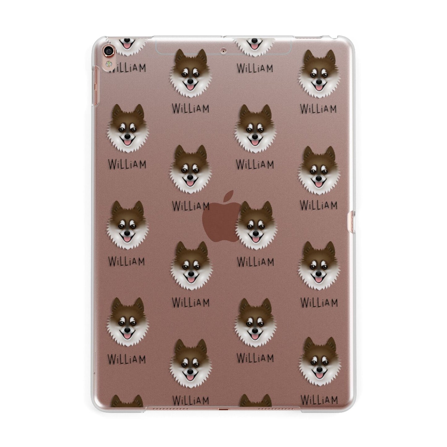 Pomsky Icon with Name Apple iPad Rose Gold Case