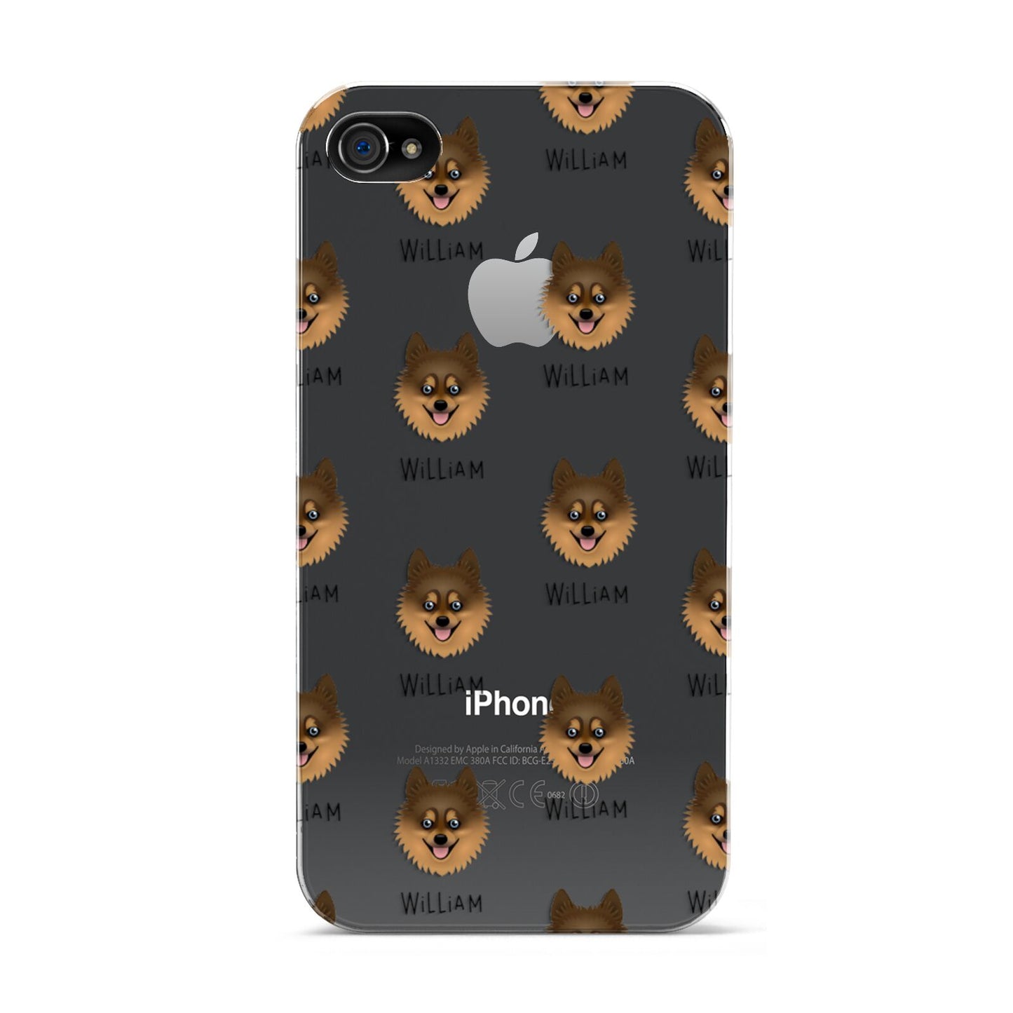Pomsky Icon with Name Apple iPhone 4s Case