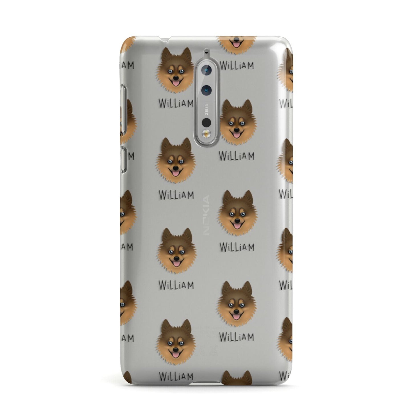 Pomsky Icon with Name Nokia Case