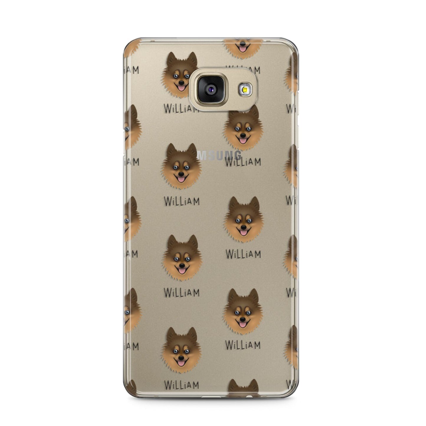 Pomsky Icon with Name Samsung Galaxy A5 2016 Case on gold phone