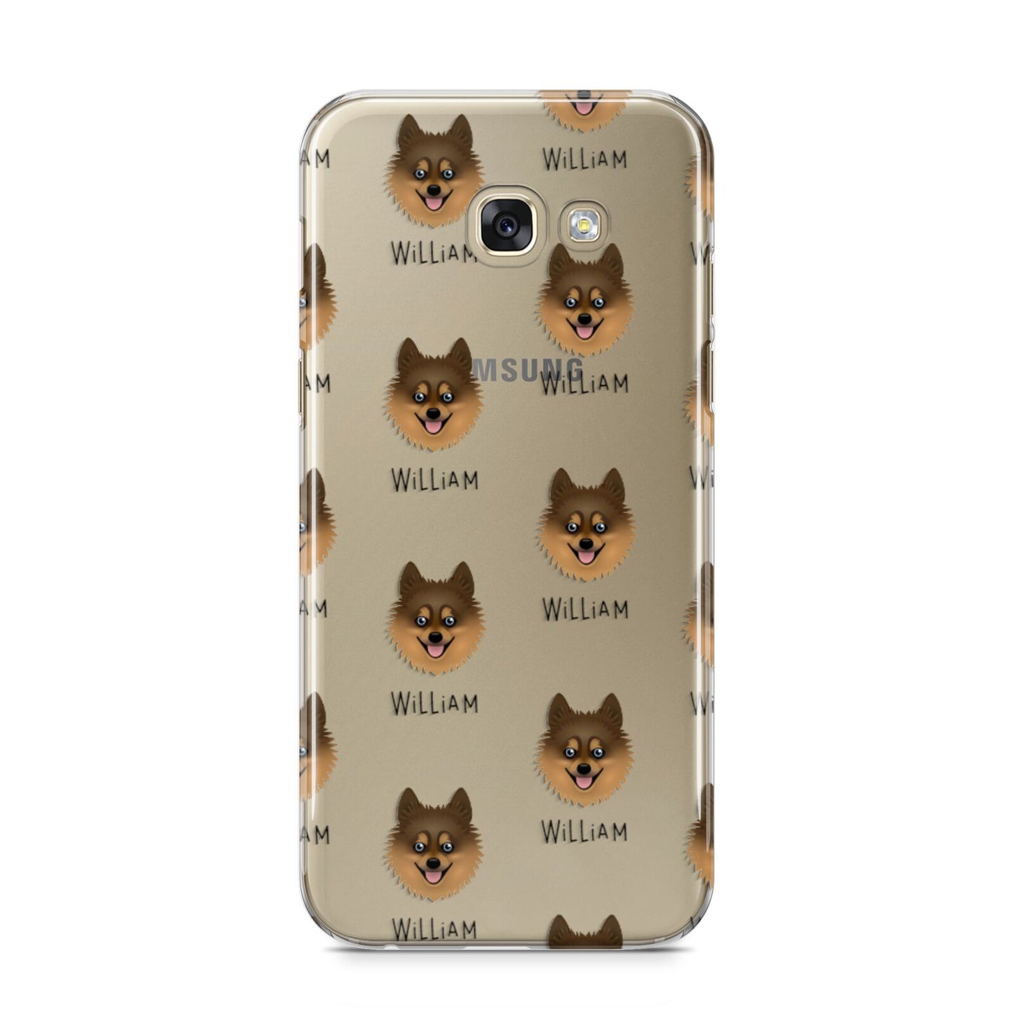 Pomsky Icon with Name Samsung Galaxy A5 2017 Case on gold phone