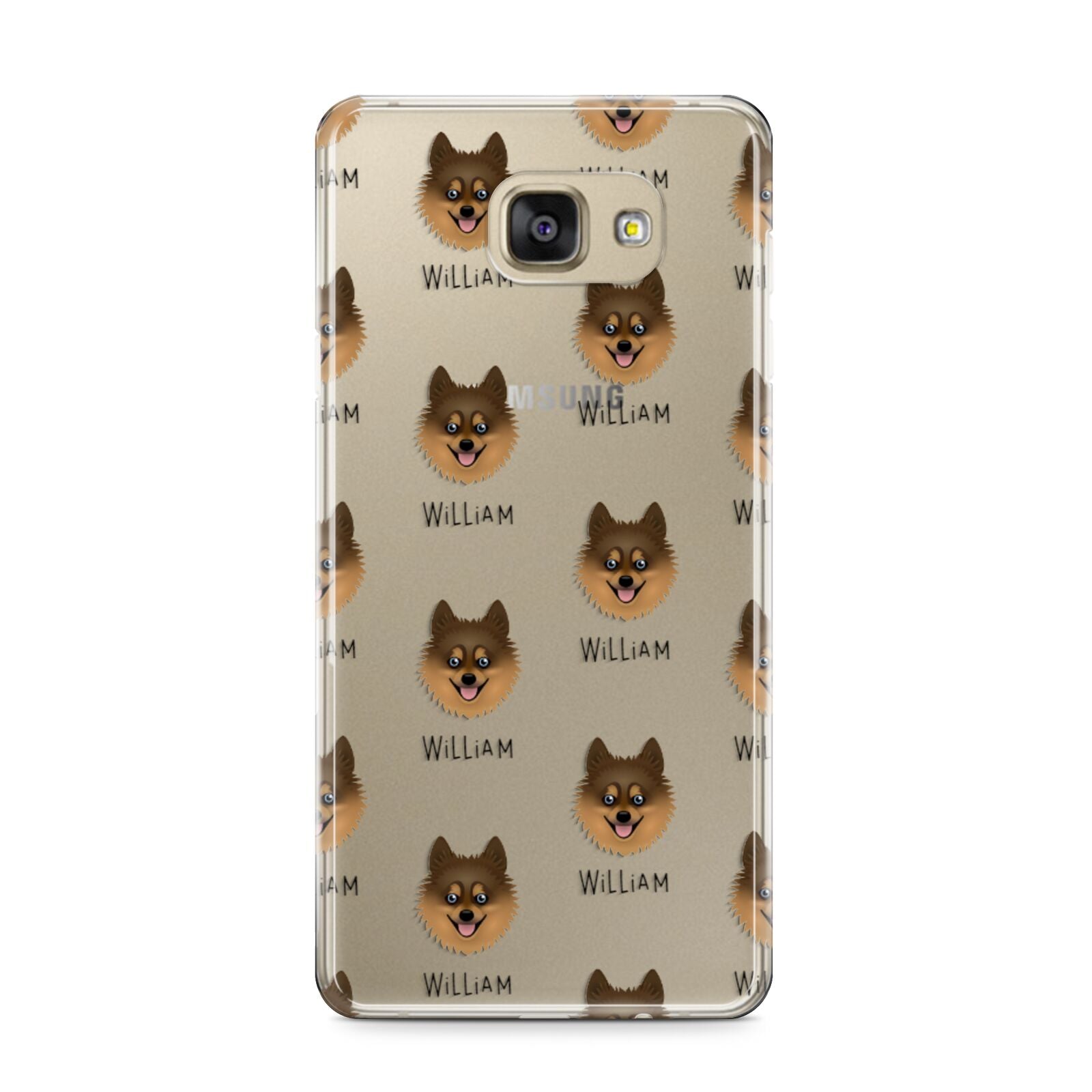Pomsky Icon with Name Samsung Galaxy A9 2016 Case on gold phone