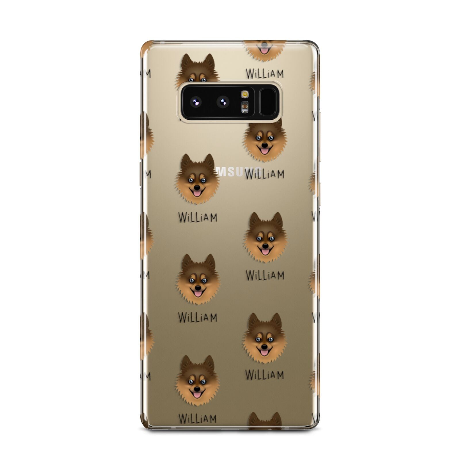 Pomsky Icon with Name Samsung Galaxy Note 8 Case