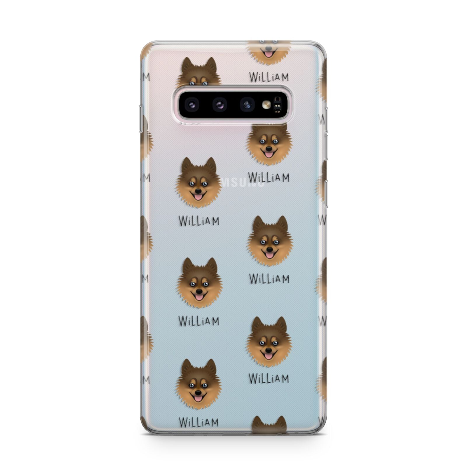 Pomsky Icon with Name Samsung Galaxy S10 Plus Case