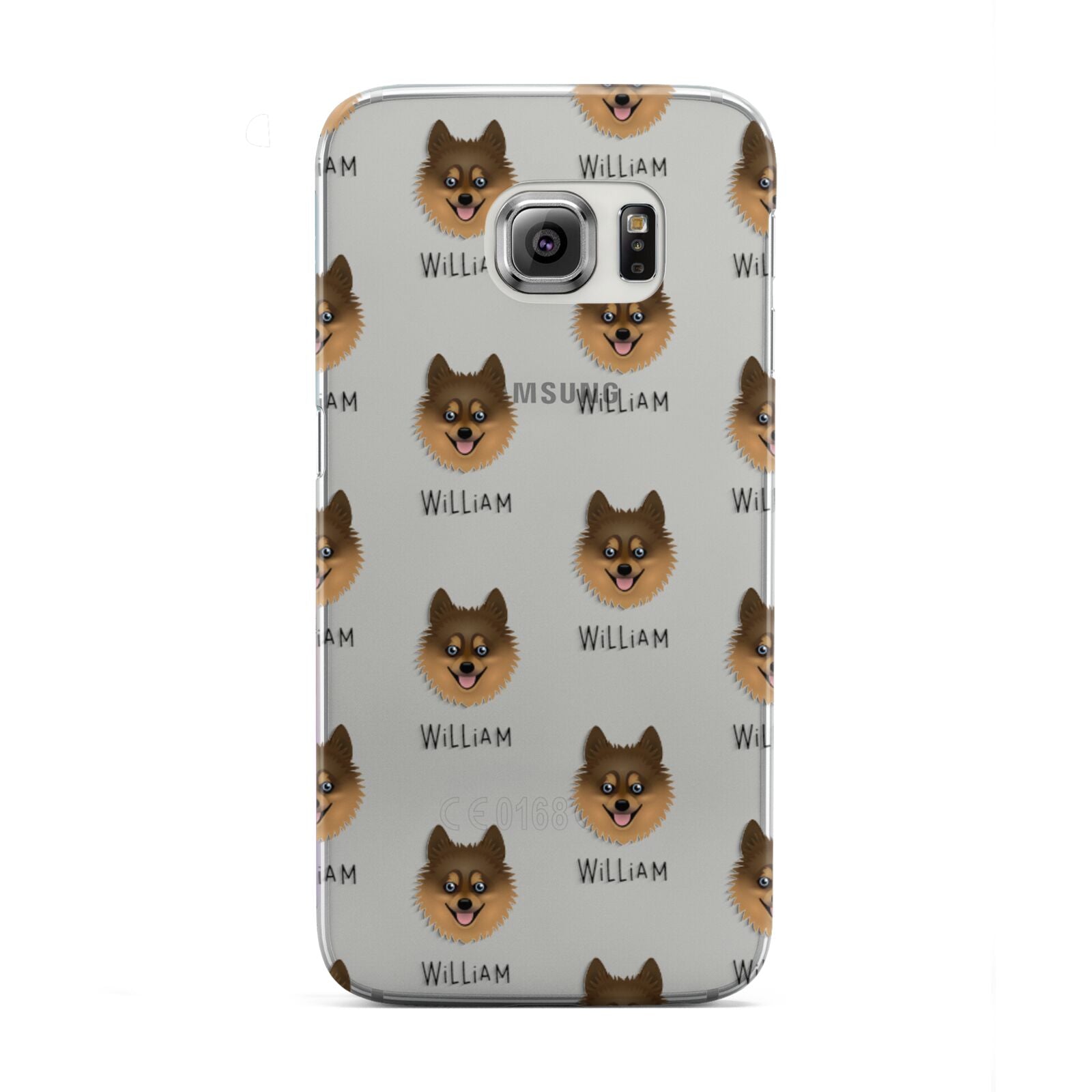 Pomsky Icon with Name Samsung Galaxy S6 Edge Case