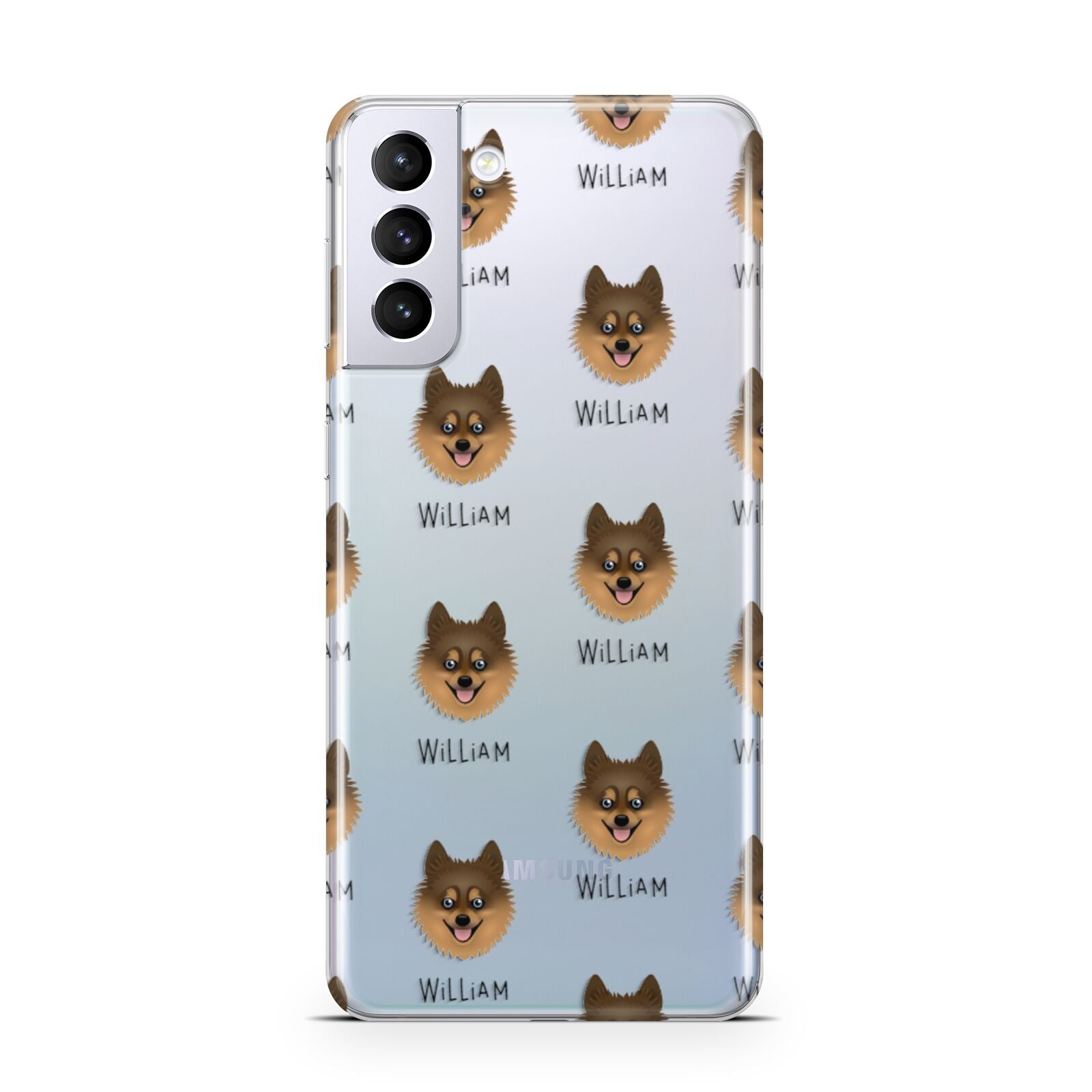 Pomsky Icon with Name Samsung S21 Plus Phone Case